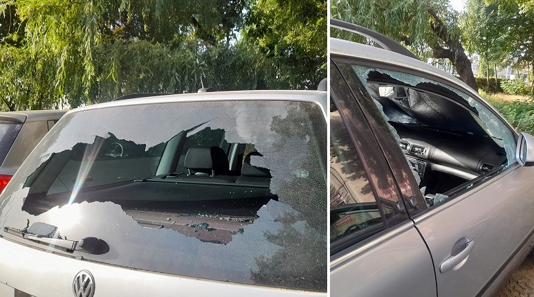 Mașină spartă într-o parcare din Timișoara. Mai multe autoturisme au fost vandalizate în ultima perioadă