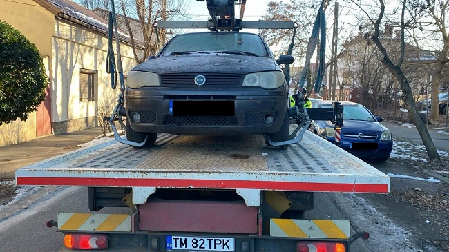 Poliția Locală Timișoara: Peste 2.000 de autovehicule abandonate au fost ridicate de pe domeniul public