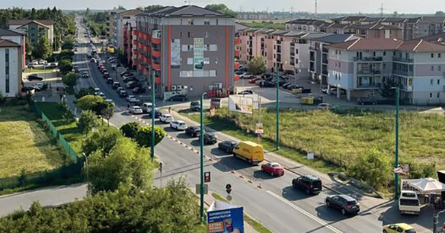 Girațiile dintre Timișoara și Giroc cauzează, în continuare, haos și întârzieri în trafic