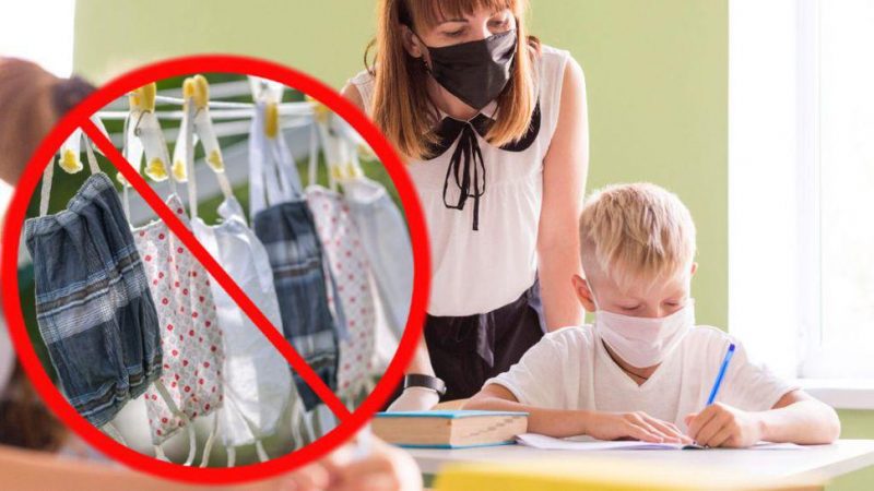 Nu se permit măști textile în școli