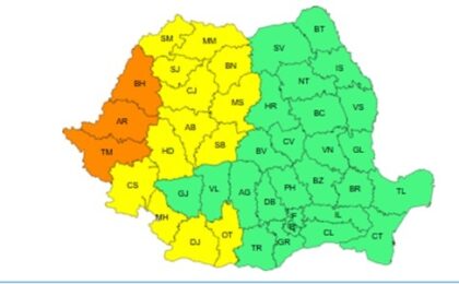 Cod portocaliu de caniculă în Timiș, temperaturi de 38 de grade Celsius