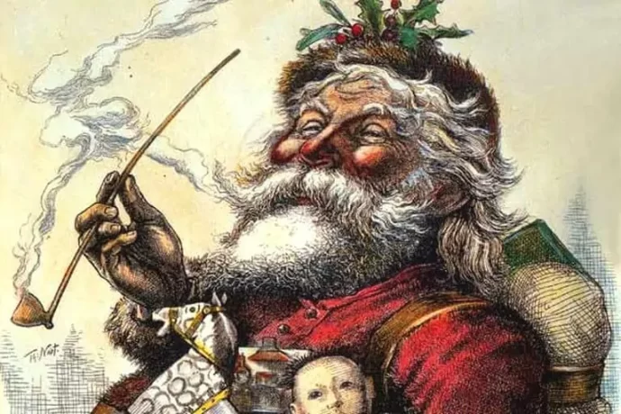De ce arată Moș Crăciun ca un bătrân cu barbă albă, îmbrăcat în roșu. Cum arată prima imagine cu el și cine a realizat-o