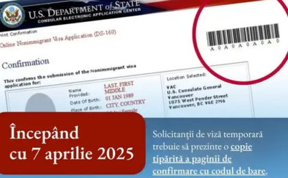 O nouă regulă pentru românii care cer viză pentru Statele Unite