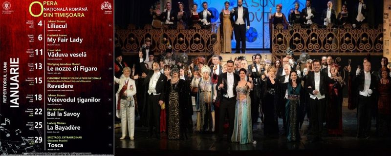 Spectacole consacrate, în luna ianuarie, la Opera Națională Română din Timișoara