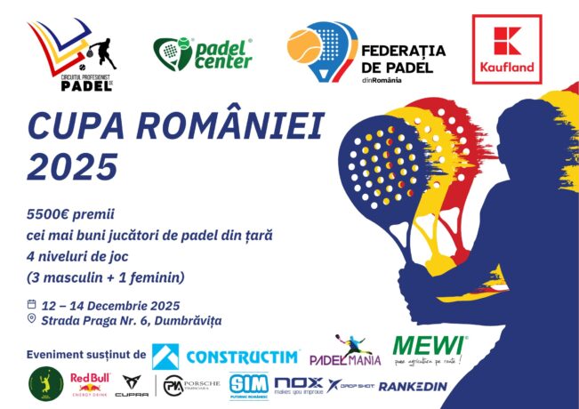 Padel. Cupa României, din nou la Timișoara
