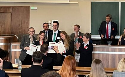Studenți ai Facultății de Drept a UVT, premiați pentru cele mai bune pledoarii în cadrul unei competiții europene