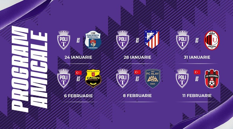 Alb-violeții au strâns rândurile. Politehnica Timișoara va disputa șapte amicale până la reluarea Ligii a III-a la fotbal