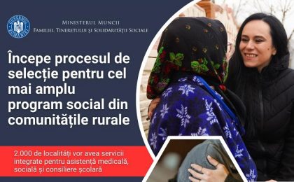 Ministerul Muncii lansează un program social pentru comunitățile rurale