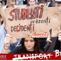 Studenții din Timișoara pot protesta în stradă, dar unde nu deranjează summitul european al primarilor și nici vizita președintelui Nicușor Dan. VIDEO