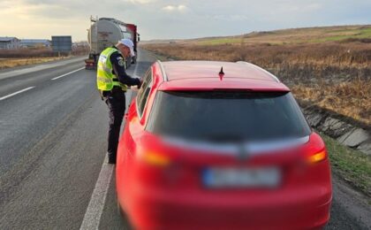 Acțiune de control a polițiștilor pe DN6, între Cenad și limita cu județul Caraș-Severin