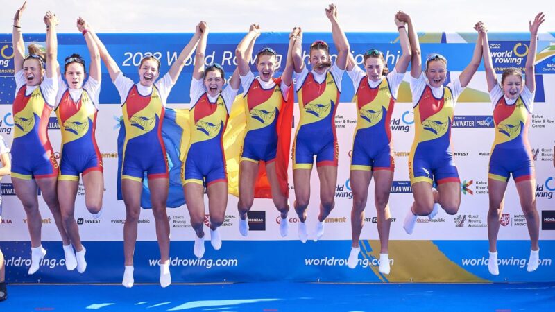 România, medalie de aur la 8+1 feminin, la Campionatele Mondiale de Canotaj! Calificare la Olimpiadă