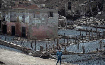 Efectele secetei în Spania. Un „sat fantomă” a ieşit de sub ape după 30 de ani