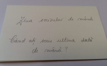 Cum mai stăm cu scrisul de mână...?