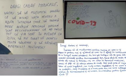 Scrisori pentru medici. Elevii timişeni îşi exprimă recunoștința față de eforturile cadrelor medicale