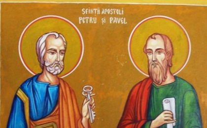 Este mare sărbătoare: Sfinţii Apostoli Petru şi Pavel