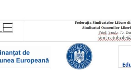 Comunicat de presă - Sindicatul Oamenilor Liberi din Educație Timiș