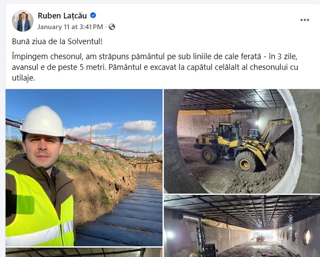 Circulația trenurilor la Timișoara, paralizată de o surpare de teren la mărețul Pasaj Solventul, o producție a administrației USR