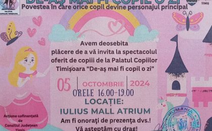 Spectacol organizat de Palatul Copiilor din Timișoara, în deschiderea activităților din anul școlar 2024-2025