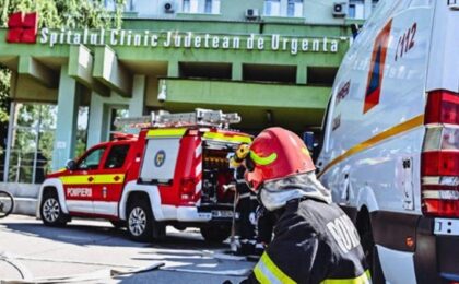 Degajări de fum la Spitalul Județean Timișoara