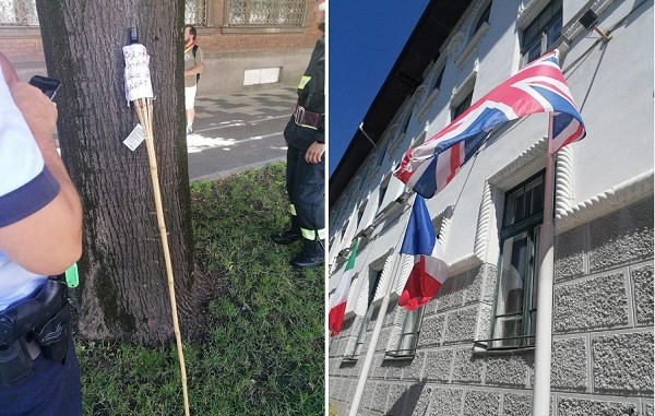 Un bărbat a încercat să incendieze steagurile din fața Primăriei Timișoara. Ce spune Dominic Fritz despre această faptă
