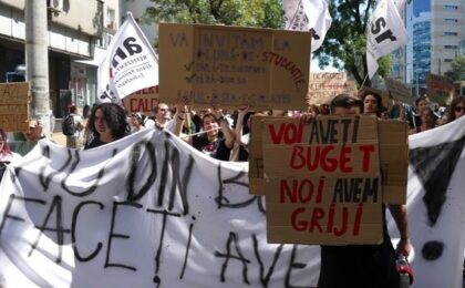 Anul universitar debutează cu proteste ale studenților, inclusiv la Timișoara