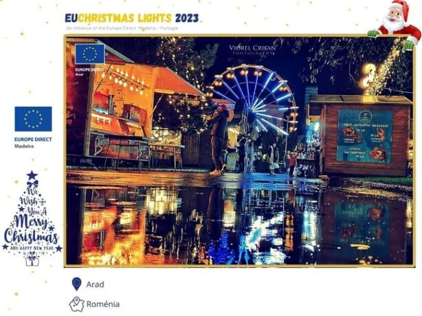 Târgul de Crăciun din Arad, recomandat în catalogul „EU Christmas Lights 2023”