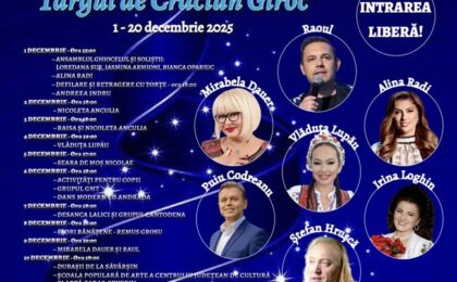 Târgul de Crăciun de la Giroc - Mirabela Dauer, Irina Loghin, Ștefan Hrușcă, Raoul, Vlăduța Lupău, Puiu Codreanu și Alina Radi, printre invitați