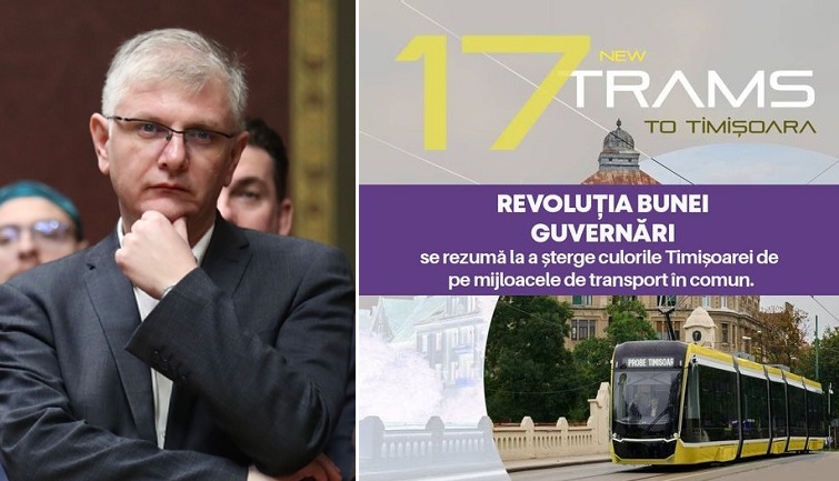 Fostul viceprimar Dan Diaconu, atac dur: Cam asta e marea "revoluţie administrativă" în Timişoara, porumbeii şi culori noi pentru tramvaie şi autobuze