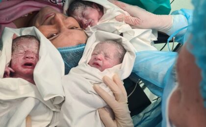 Tripleți la Maternitatea Spitalului Județean Timișoara - un miracol