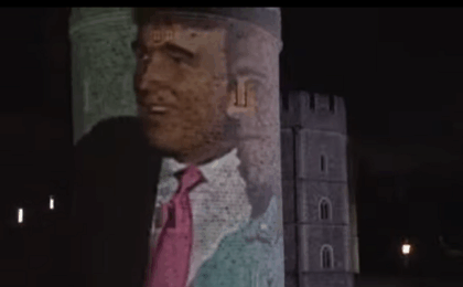 Patru persoane au fost reținute după ce au proiectat imagini cu Trump și Epstein pe Castelul Windsor