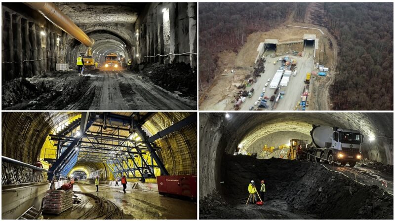 Se trage tare! 800 de muncitori și 200 de utilaje, la tunelurile de pe șantierul A1 Margina – Holdea (foto)