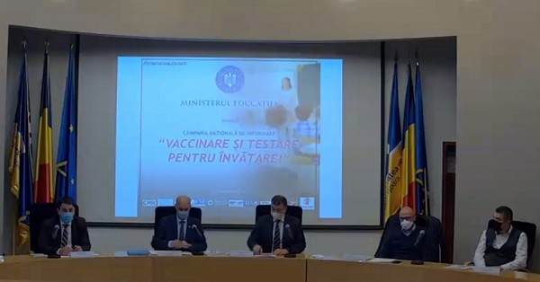 ”Vaccinarea este singura soluție de revenire la normalitate”, a declarat, la Timișoara, Sorin Ion, secretar de stat în Ministerul Educației