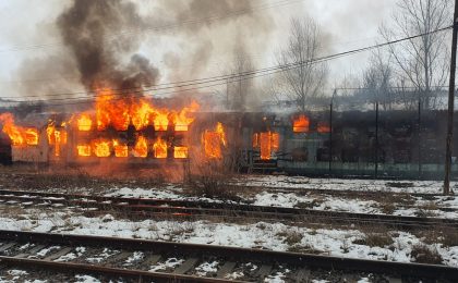 vagon tren incendiu