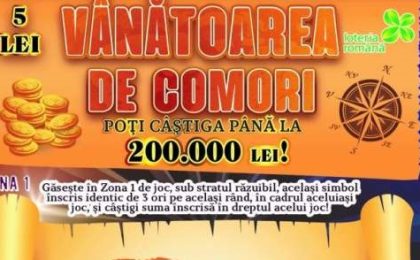 Loteria Română lansează un nou loz răzuibil, ''Vânătoarea de comori''