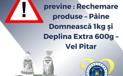 Vel Pitar retrage două sortimente de pâine. Cine le-a cumpărat este rugat să nu le consume