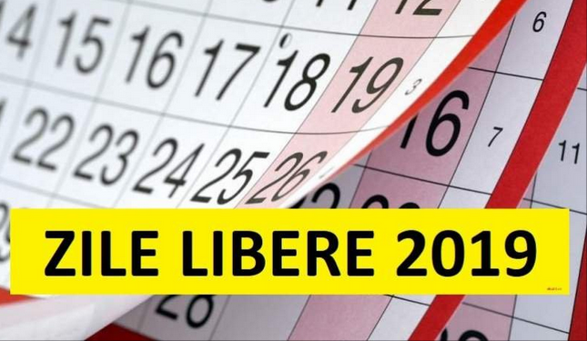 zile libere 2019
