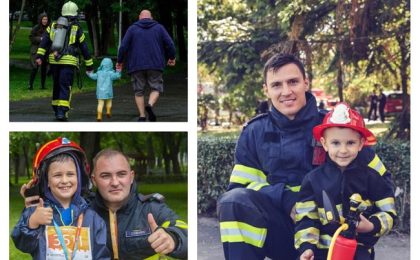 Prichindeii, invitaţi de pompierii salvatori să-şi sărbătorească alături de ei o parte din Ziua lor